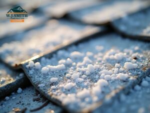 White Granules on Roof Patches